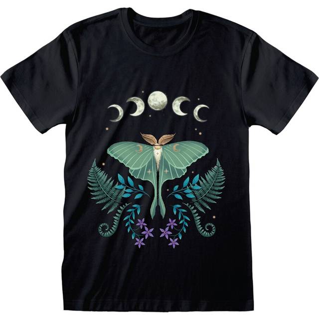 (L, Black) Something Different Unisex Adult Luna Moth T-Shirt