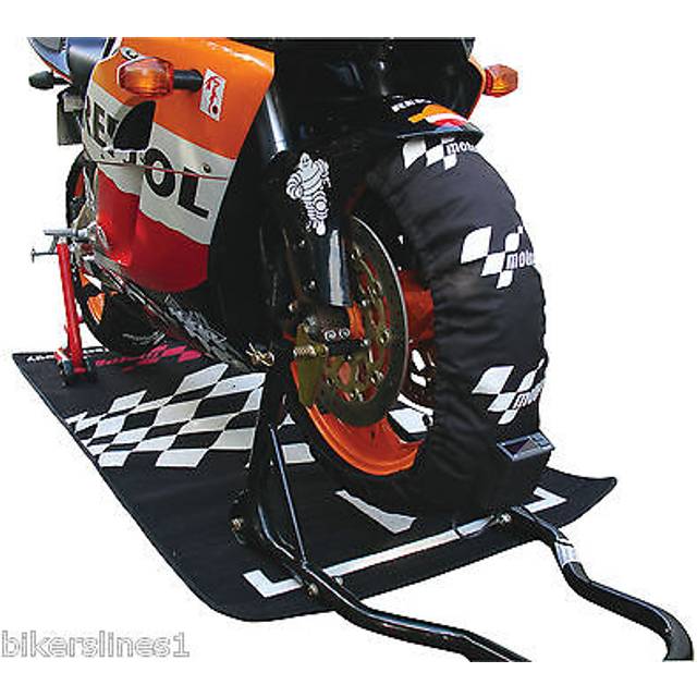 Moto GP Motorcycle Tyre Warmer Sets - 180-190, Black / Red / White, 3 Pin Plug, Digital, Black/red/white