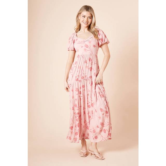 Dorothy perkins pink midi dress womens casual dresses