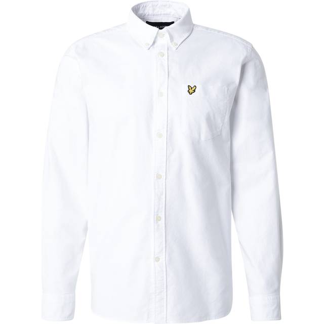 Men's Lyle & Scott White Long Sleeve Shirt - Size: 40/Regular
