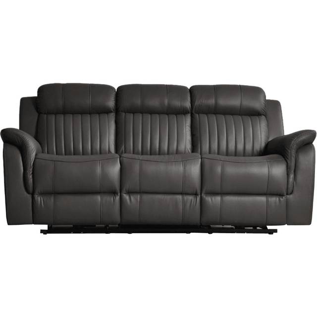 Cidliano Genuine Leather Cream Electric Power Recliner 3 Seater Sofa - Grey (100cm H X 205cm W X 95cm D)