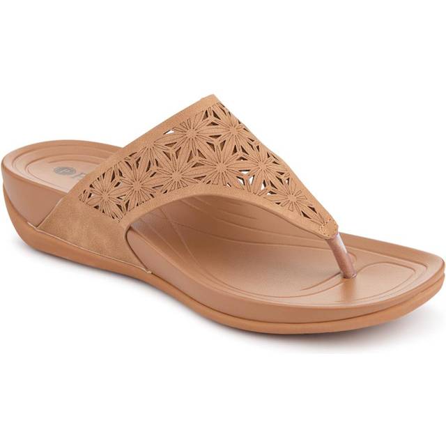 Tall-Heeled Toe-Post Sandals - BAIZH41056 / 327 227 - Camel