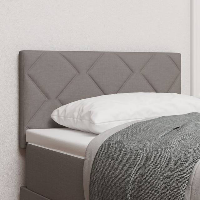vidaXL Huvudgavel Diamantblock Design Taupe 80 cm Tyg