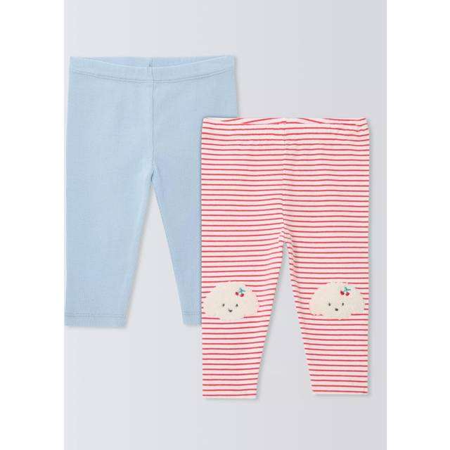 John Lewis Baby Poodle Leggings, Pack of 2, Multi