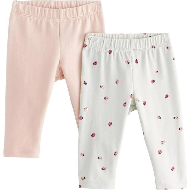 Lindex Baby Plain & Ladybird Leggings, Pack of 2, Light Blue