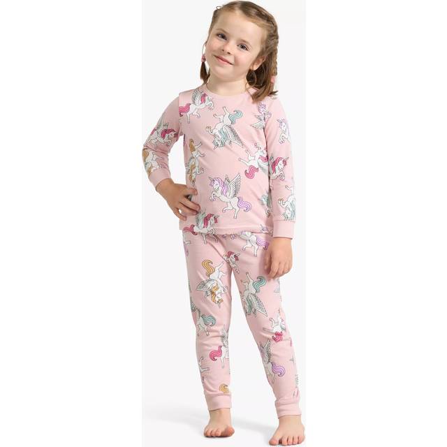 LINDEX Pyjama Unicorn And Cat |Rosa |92