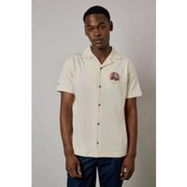 Mens Cream Sunrise Logo Short Sleeve Shirt