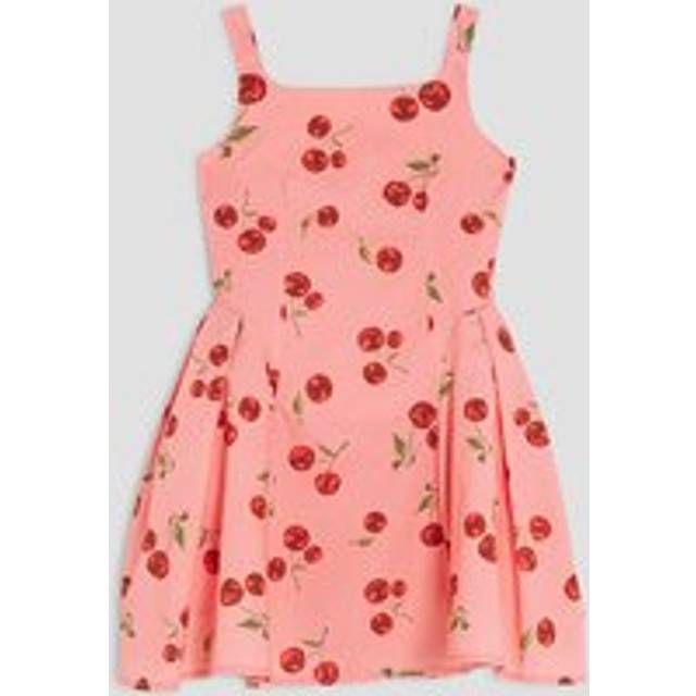 River Island Girls Pink Cherry Poplin Skater Dress - 10 Yrs