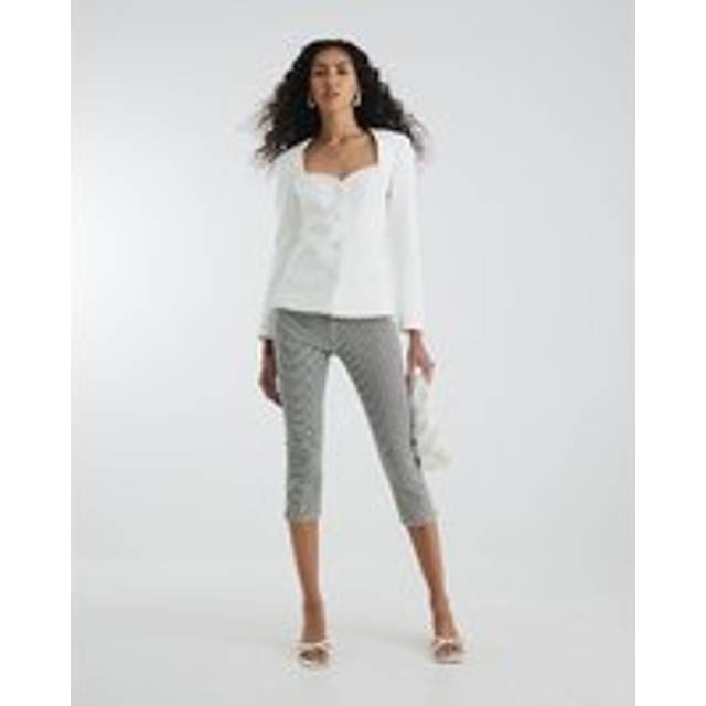River Island Womens White Sweetheart Neckline Blazer - 10