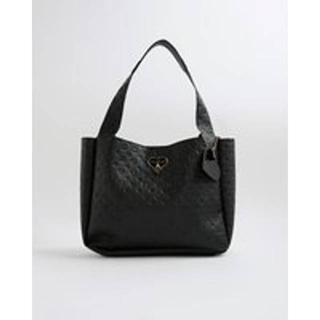 River Island Girls Embossed Black Shopper Bag - One Size