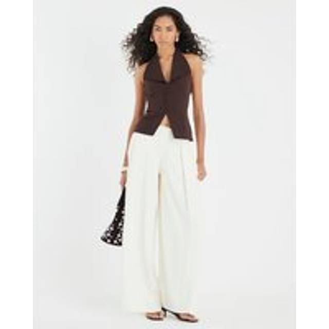 River Island Womens Brown Sleeveless Halter Neck Waistcoat - XS