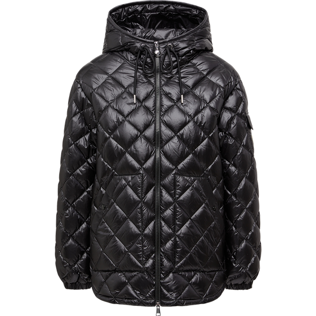 MONCLER | Black hooded short down jacket | Women | 42 - black (42)