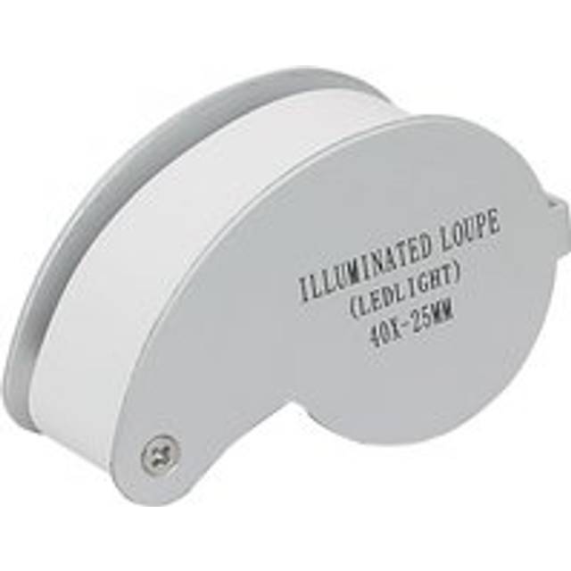 Tlily - 40 Times Double led Lamp Folding Magnifying Glass is Suitable for Jade Jewelry Collection and Appreciation Silver