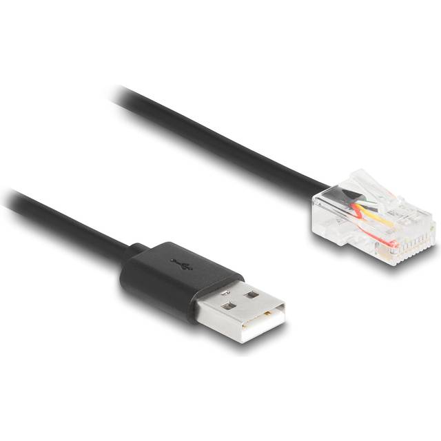 DeLock Netværkskabel RJ-50 USB 2 m Sort