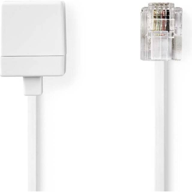 5m Telecom Extension Cable RJ11 Male RJ11 Female Cable design Flat  White