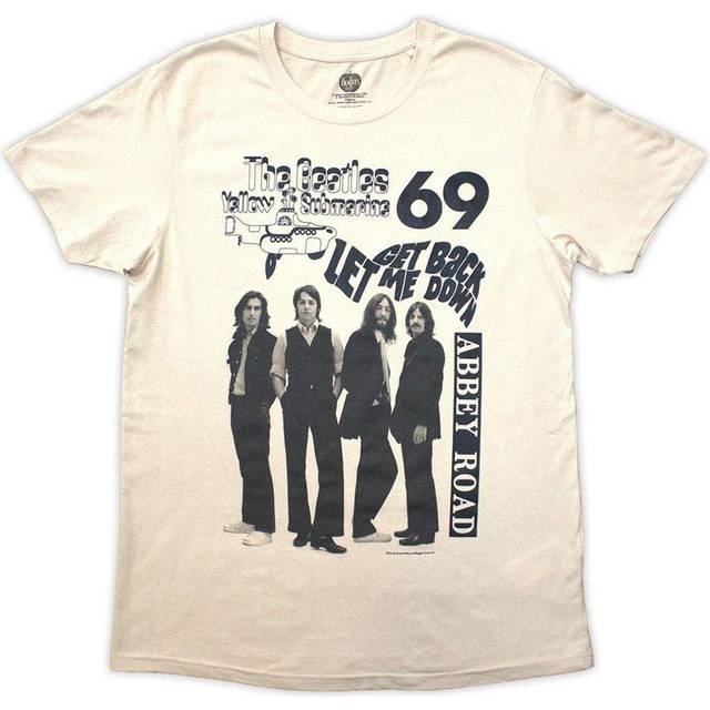 (S, Sand) The Beatles Unisex Adult 1969 T-Shirt