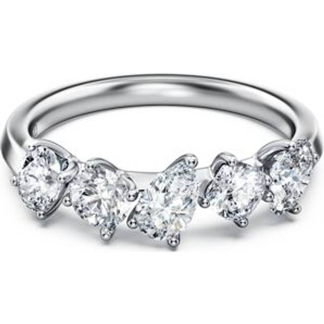 Galaxy ring, Lab-grown diamonds 1 ct tw, Mixed shapes, 18K white gold - White - 55