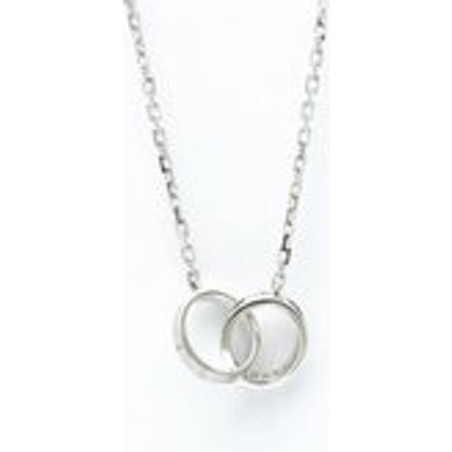 Womens Preloved Interlocking Circles Pendant Necklace Wo - Silver - Grey - One Size