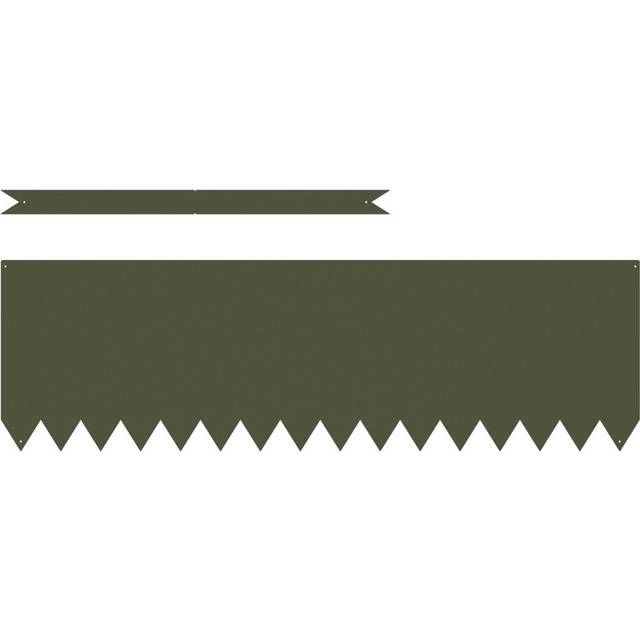 vidaXL Lawn Edgings 30 pcs Olive green 100 x 0.5 x 30 cm Steel