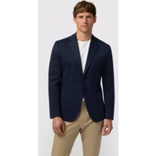 Melka Navy Blue Jersey Mens Slim Fit Blazer - Formal & Casual - 46R