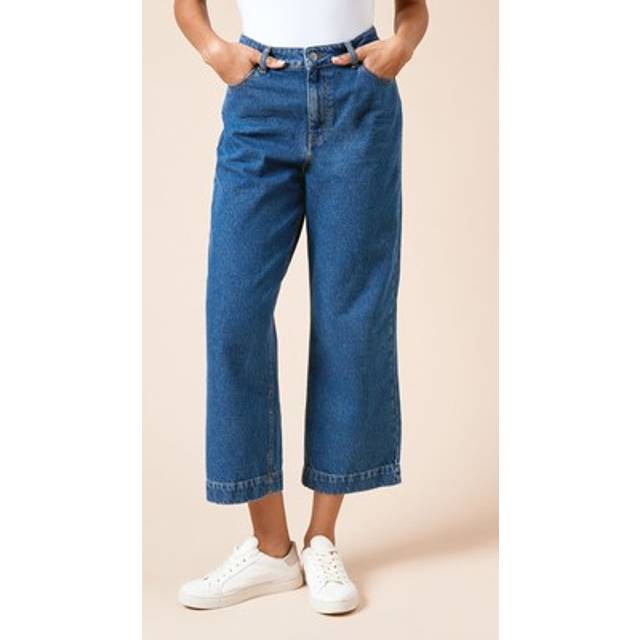 Dorothy perkins mid blue cropped jeans womens daywear jeans