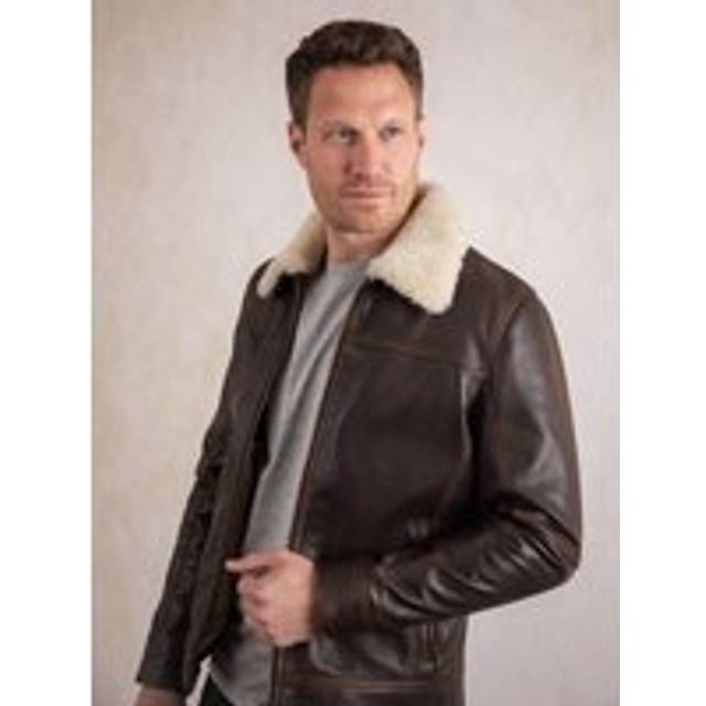 Beckhall Leather Jacket in Brown