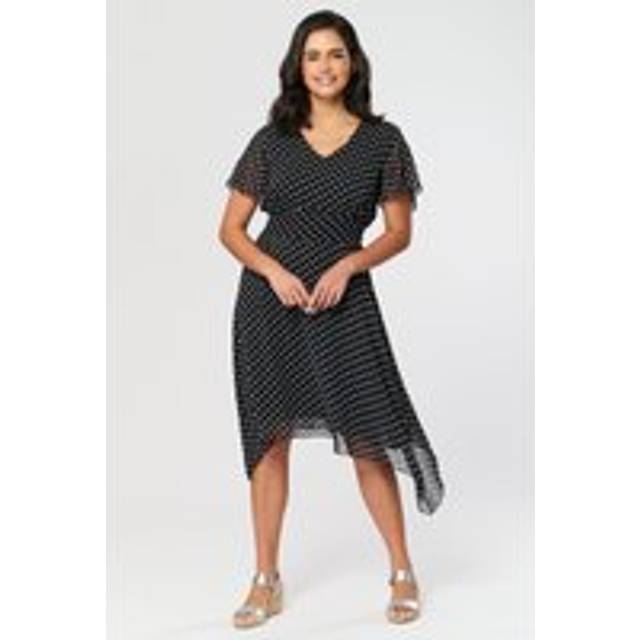 Polka Dots Evening Dress - Black - 14