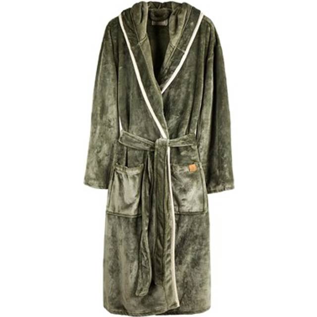 (S-M, Green) Vinga Unisex Adult Louis Luxury Plush Dressing Gown
