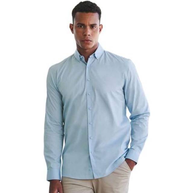 Henbury Mens Cotton CoolPlus Long-Sleeved Formal Shirt