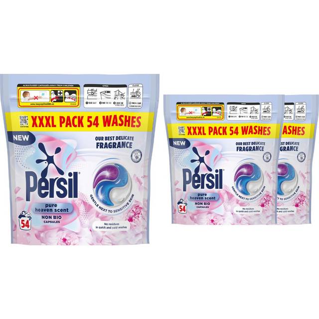 Persil Xxl Non Bio Washing Capsules Pure Heaven Scent 54 Washes, 3 Pack