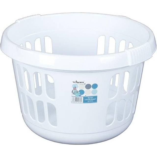 Wham Round Laundry Basket Ice White 50L