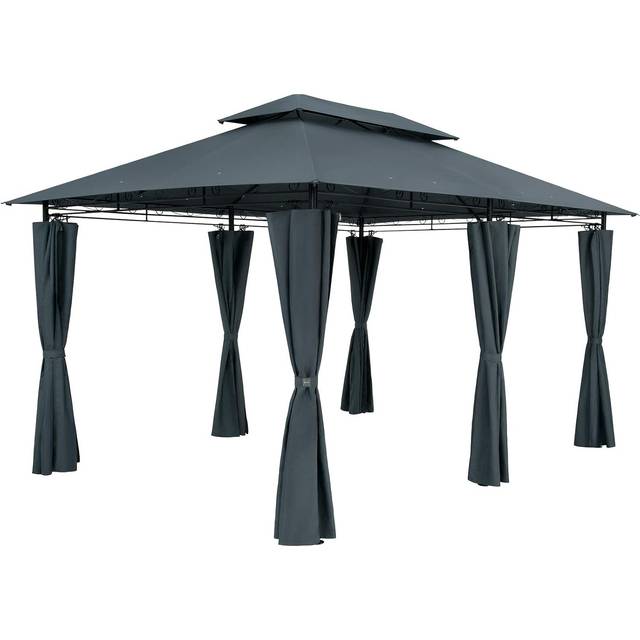 Metal Gazebo Topas Anthracite 3x4m with Side Panels