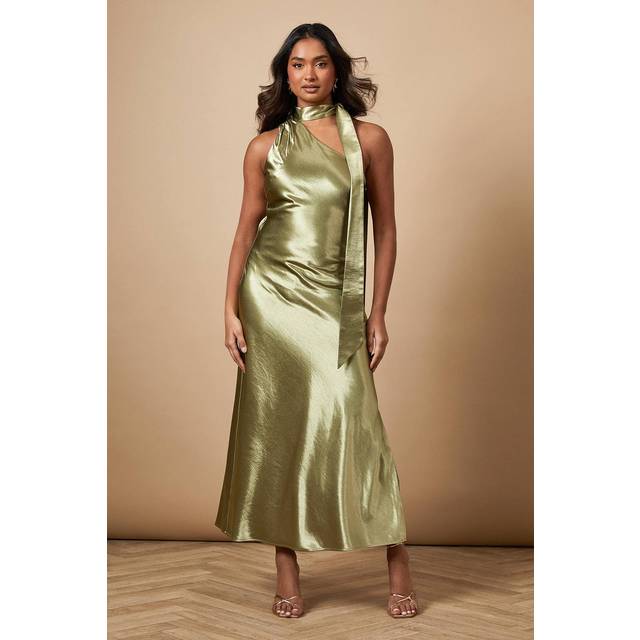 Oasis olive midi dress womens occasion dresses
