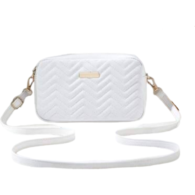SHEIN Cute Casual Crossbody Bag, 2025 Fashion Wave Pattern Embroidered Ladies Shoulder Diagonal Handbag, Detachable Adjustable Strap, Sweet Check Zipper Bag