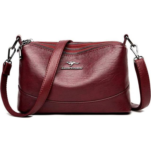 (burgundy) Crossbody Bag Women Middle-aged Women Patchwork Mother Bag Women's Shoulder Bag