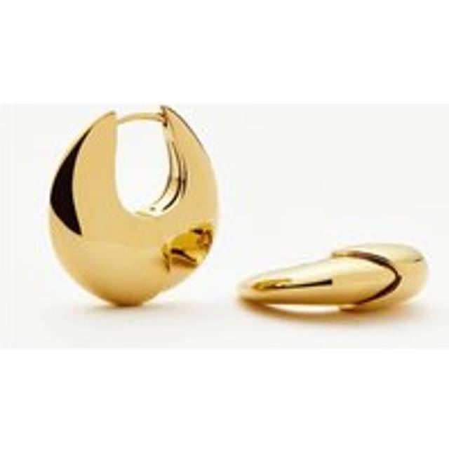 Sculptural Pebble Small Hoop Earrings | 18ct Gold Plated