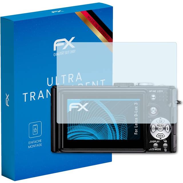 Atfolix 3x screen protection film for leica d-lux 3 screen protector clear