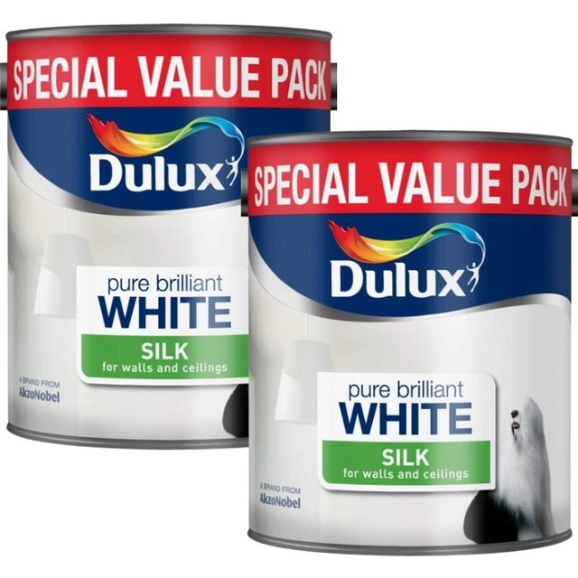Dulux Silk Paint, 3 L - Pure Brilliant White