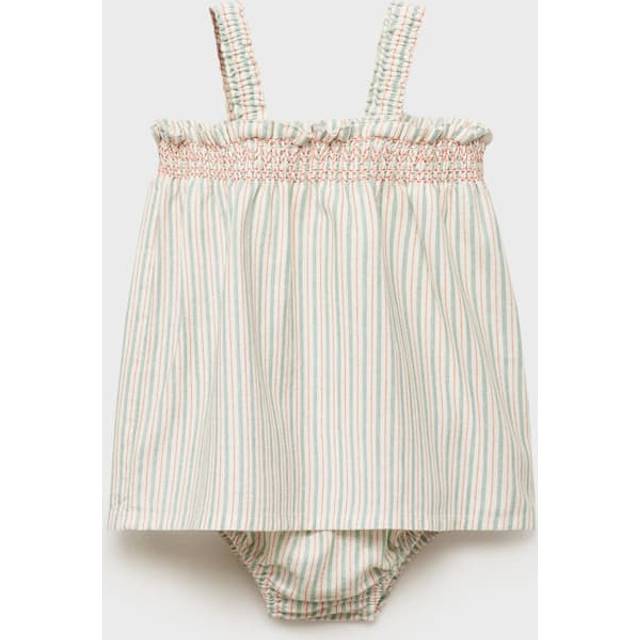 Mango Baby Cilantro Smock Dress, Natural White