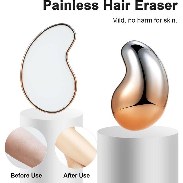 Painless Hair Eraser Portable Manual Hair Removal Skin Exfoliator Tool for Body Any Part black