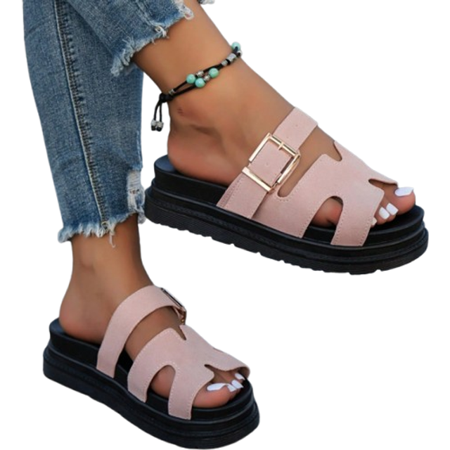 SHEIN Summer New 2025 Fashion Versatile Sandals For Women Size 36-43, Plus Size Non-Slip Durable Casual Slides