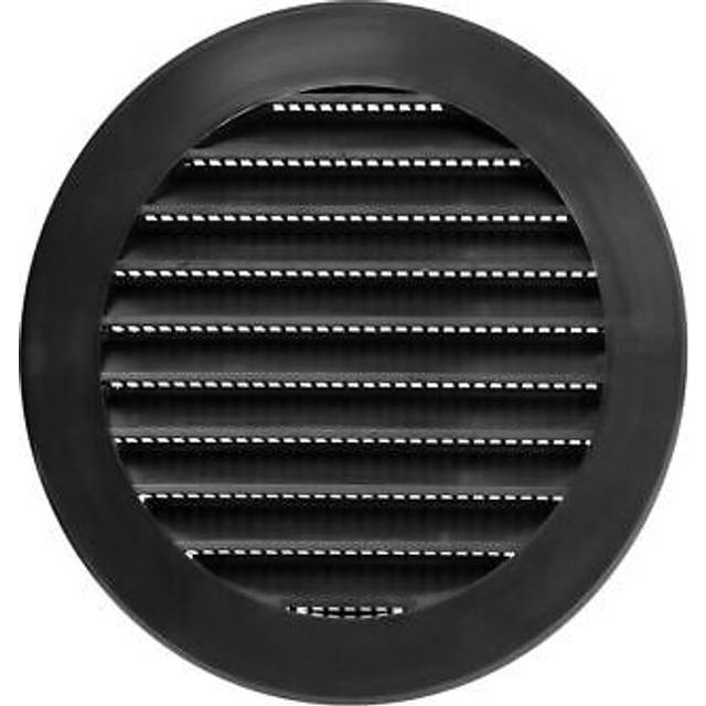 Black Round Air Vent Grille 100mm / 4 Fly Screen Circle Ventilation Cover T30cz