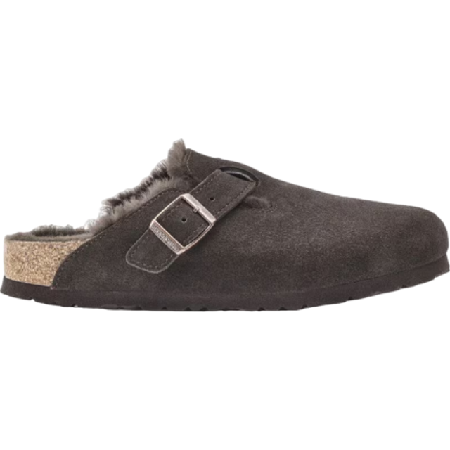 Birkenstock Mules With "Boston" Fur - Brown - 37 IT