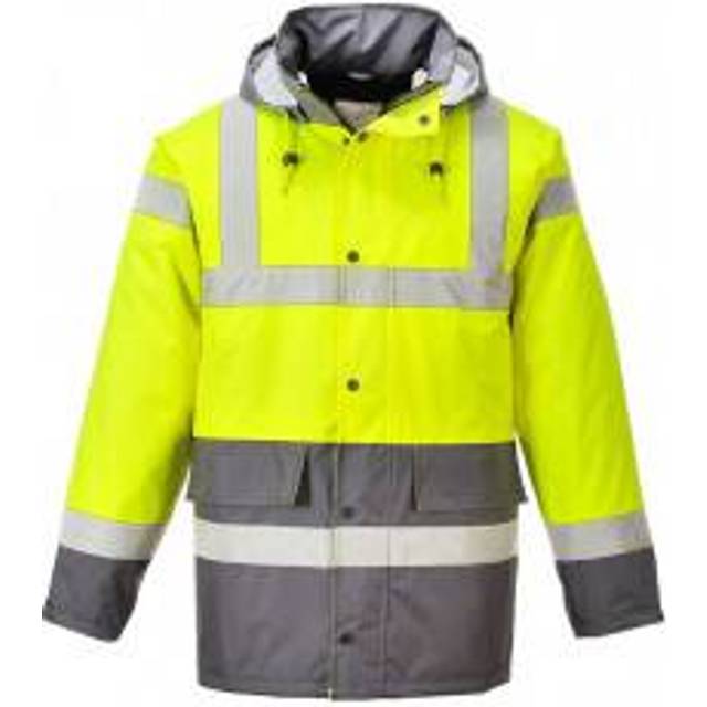Portwest Hi-Vis Contrast Traffic Jacket - Yellow / 3XL
