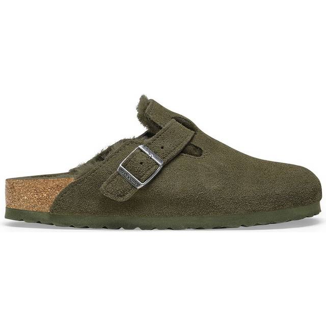 Birkenstock Boston Vl Narrow Suede & Shearling Clog