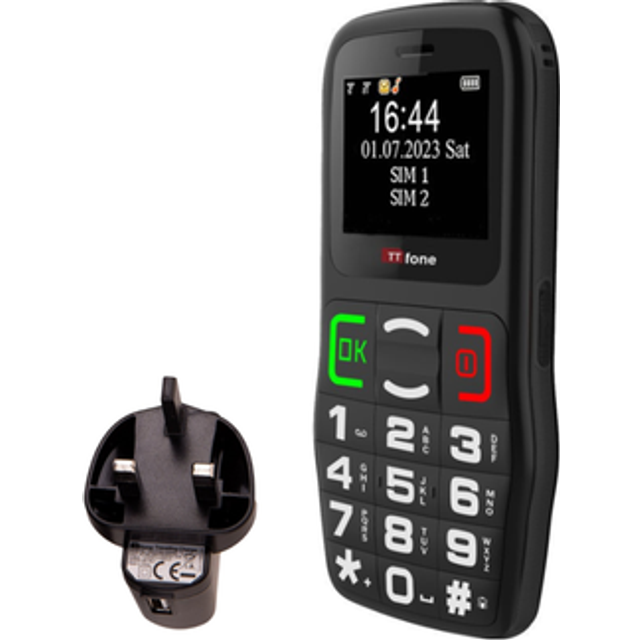 Big button mobile phone, unlocked, , o2 pay as you go, black