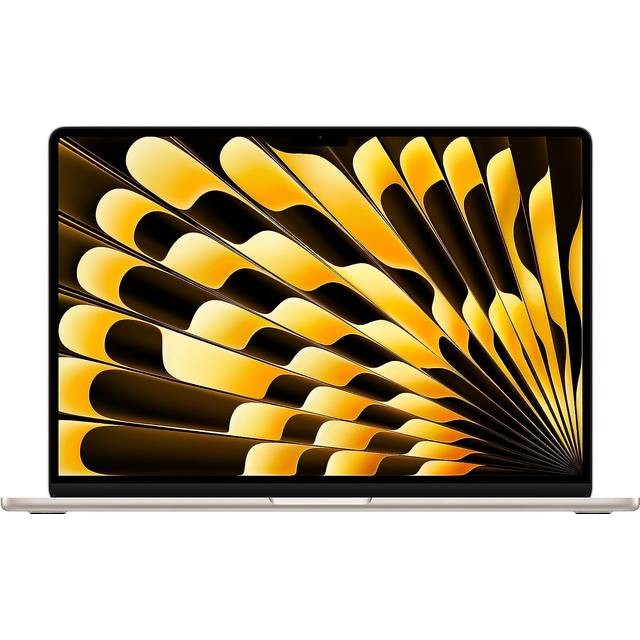 Apple 2023 MacBook Air med M2-chip: 15,3-tums Liquid Retina-skärm, 8 GB RAM-minne, 512 GB SSD-lagring, bakbelyst tangentbord, FaceTime HD-kamera med 1080p; stjärnglans