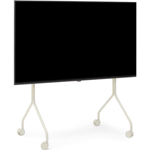 Pedestal Moon Rollin TV Stander - Pearl