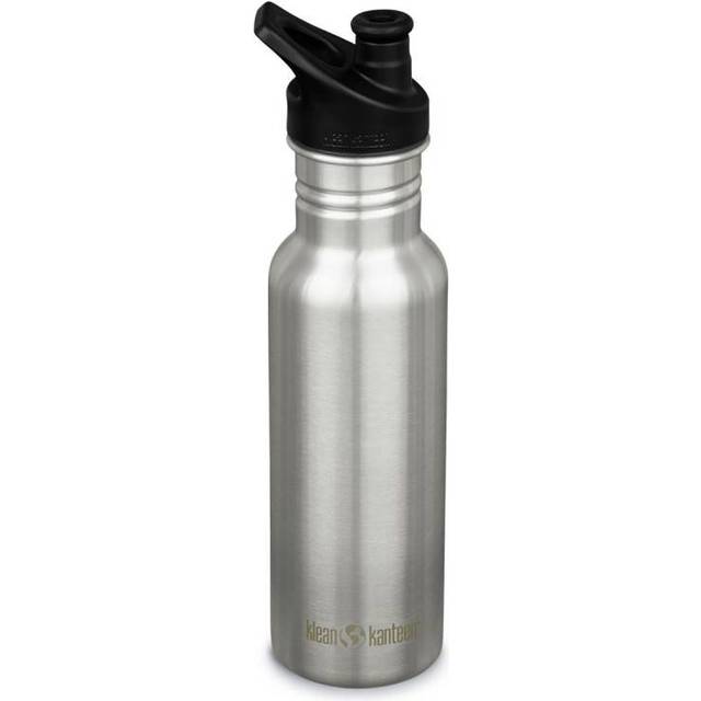 Klean Kanteen 18oz Classic Narrow drinks bottle + sport cap Stainless Steel