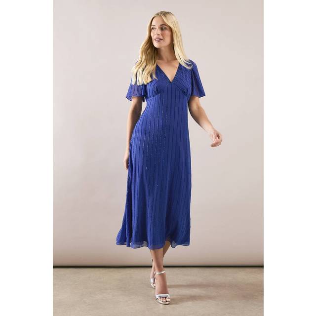 Wallis cobalt fit & flare dress womens occasion dresses